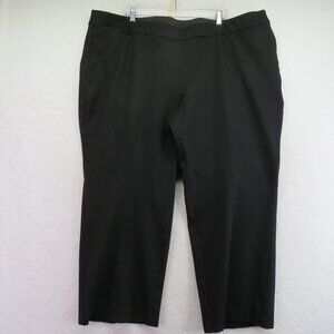 Lane Bryant Womens Black Pants Size 26/28 Regular Slip On Straight Leg